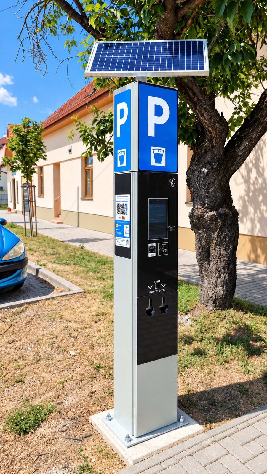 Parkovací terminál v obci
