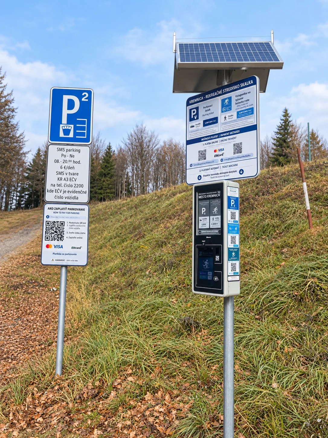 Vstupenkový terminál pri vstupe do turistickej lokality